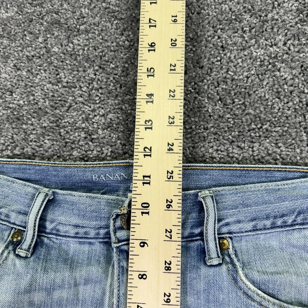 Banana Republic Boot Jeans Mens 34x34 Blue Bootcut Denim Light Wash Distressed